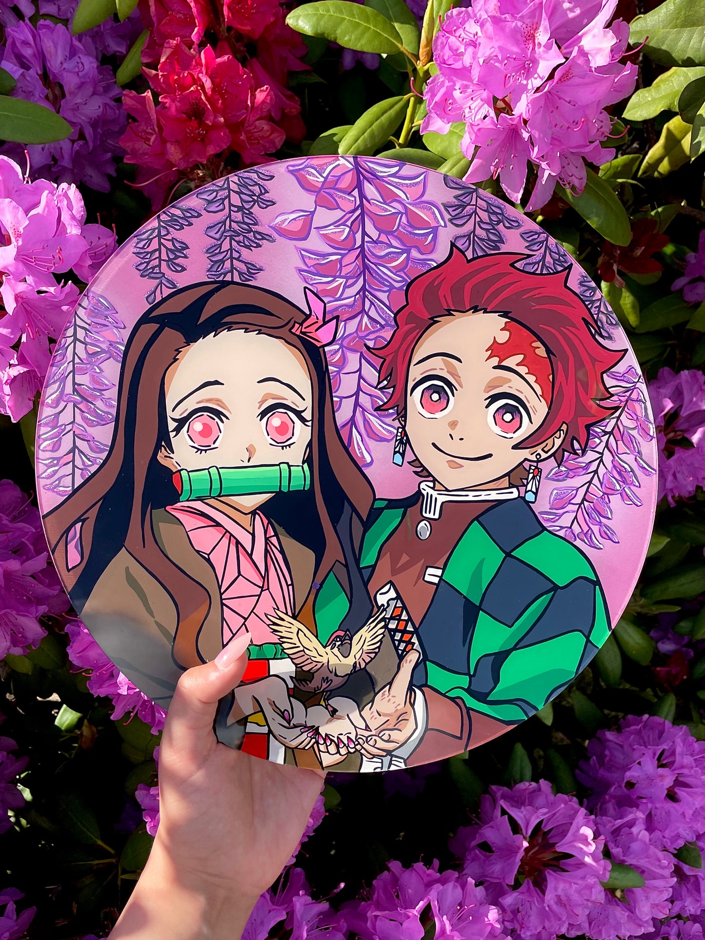 Demon Slayer Glass Painting