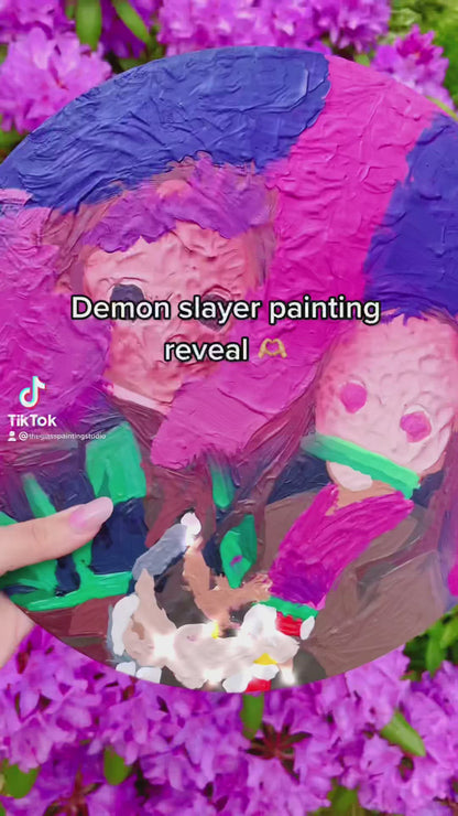 Demon Slayer Glass Painting